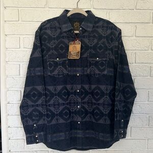STS Blue Patterned Button-Up Shirt